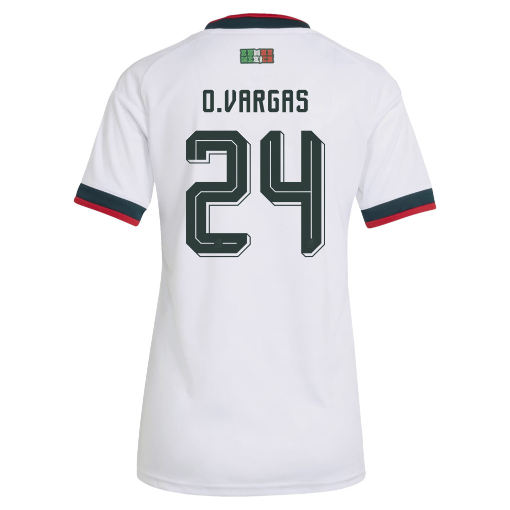Obed Vargas 24 Women's Mexico National Team 2026 Away Jersey - White - Jersey Teams