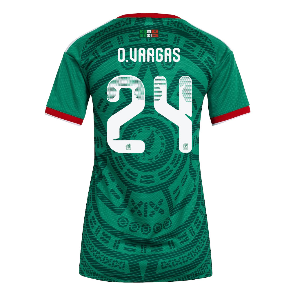 Obed Vargas 24 Women's Mexico National Team 2026 Home Jersey - Green - Jersey Teams