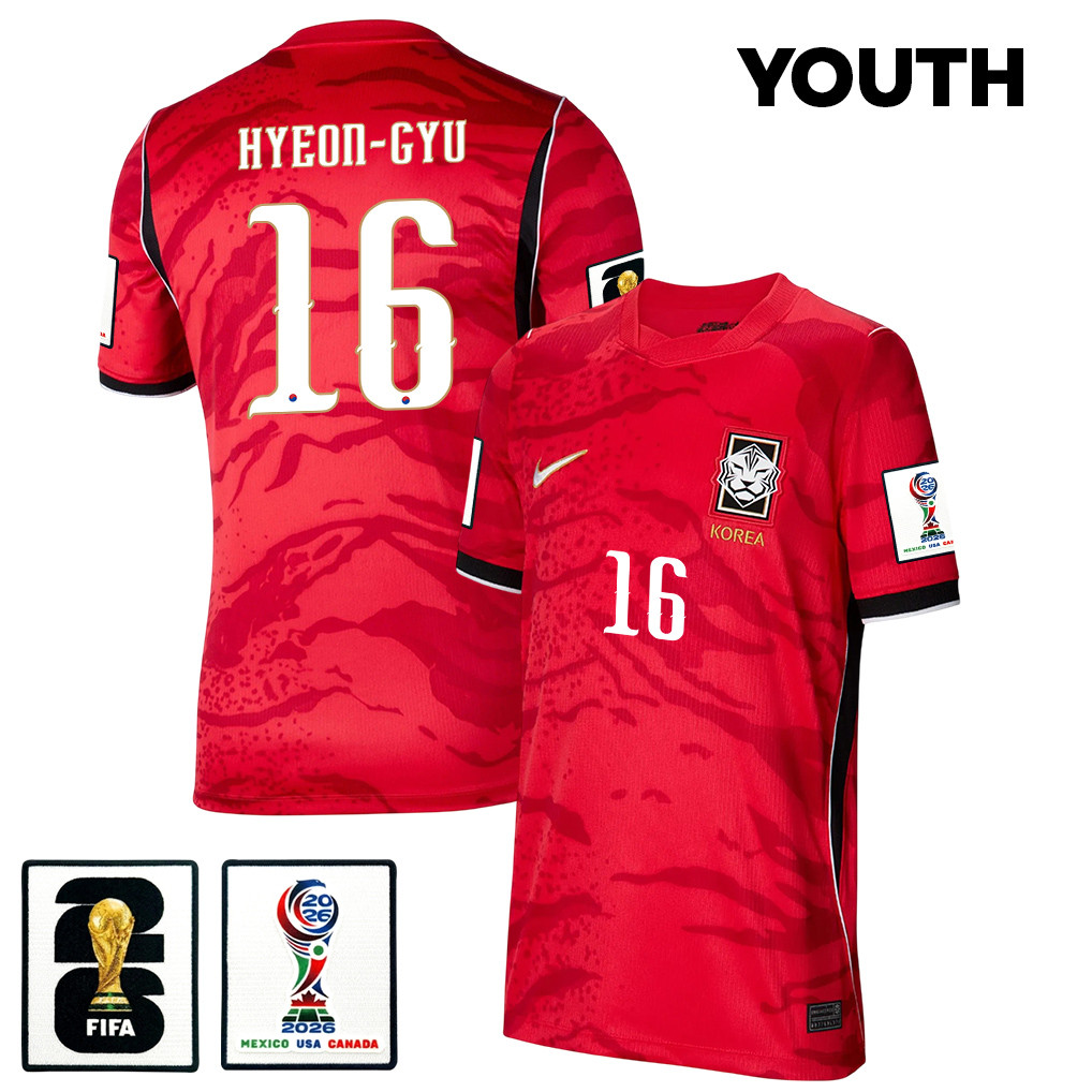 Oh Hyeon-gyu 16 Youth South Korea National Team 2026 Home Jersey - Red - Jersey Teams