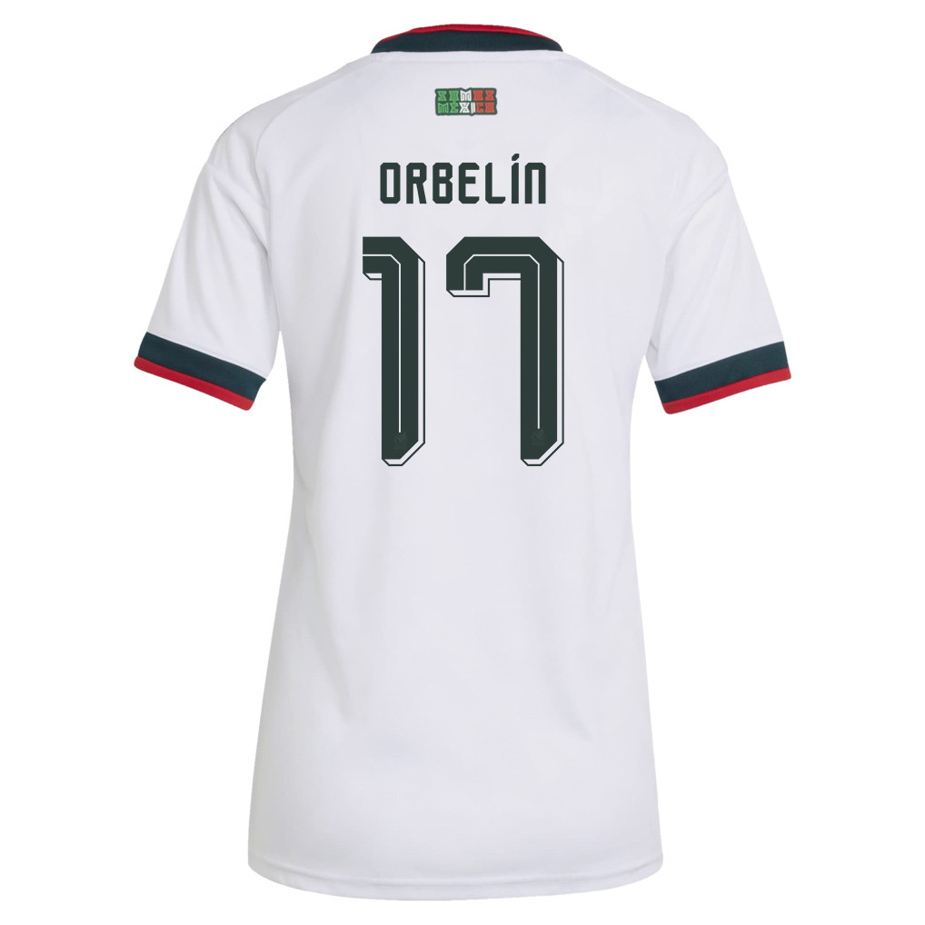 Orbelín Pineda 17 Women's Mexico National Team 2026 Away Jersey - White - Jersey Teams