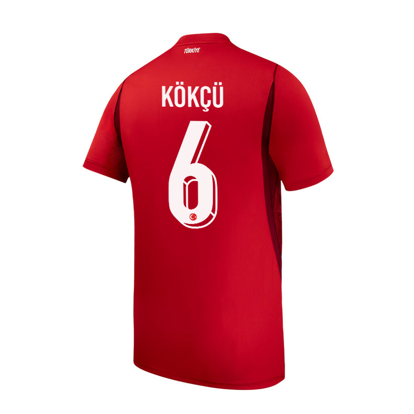 Orkun Kokcu 6 Turkey National Team 2026 Home Jersey - Red, Men - Jersey Teams