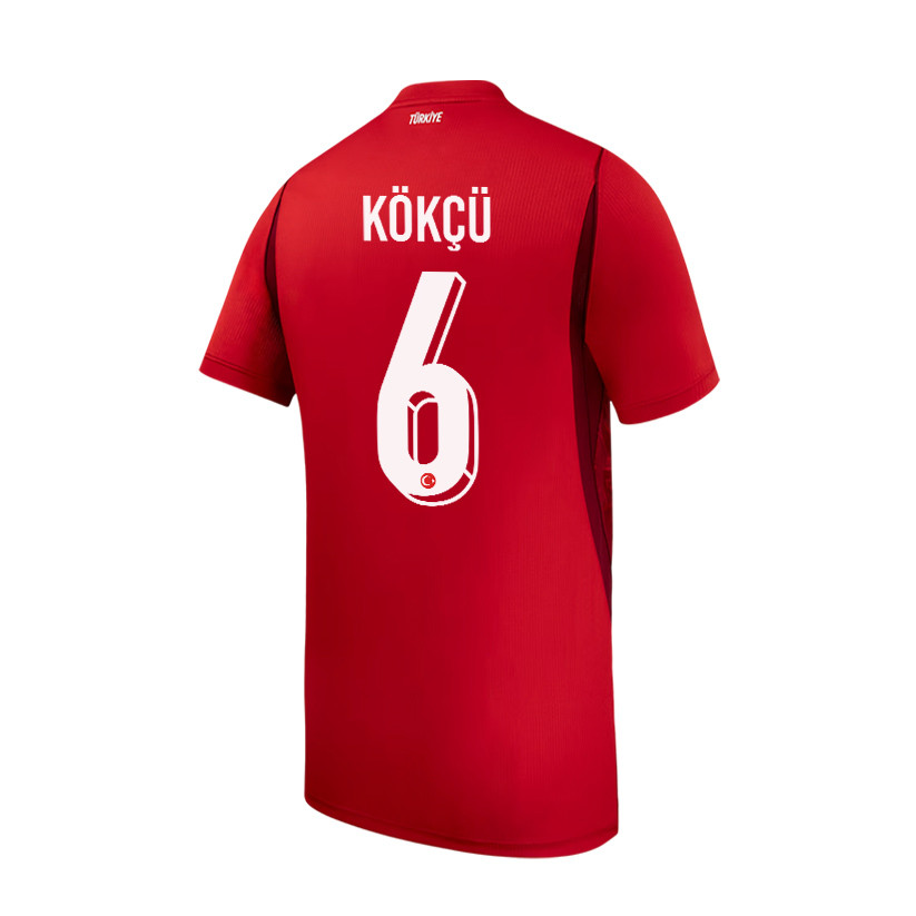 Orkun Kokcu 6 Youth Turkey National Team 2026 Home Jersey - Red - Jersey Teams
