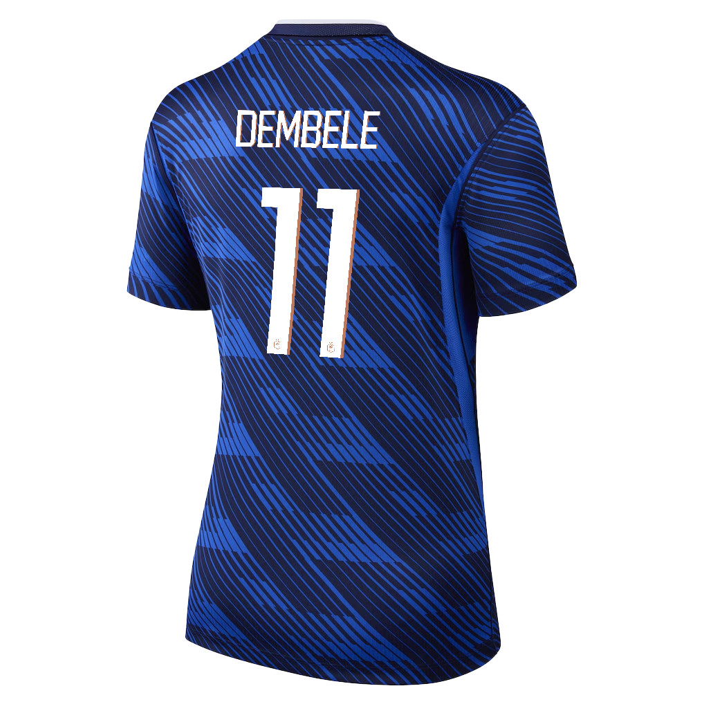 Ousmane Dembélé 11 Women's France National Team 2026 Home Jersey - Blue - Jersey Teams