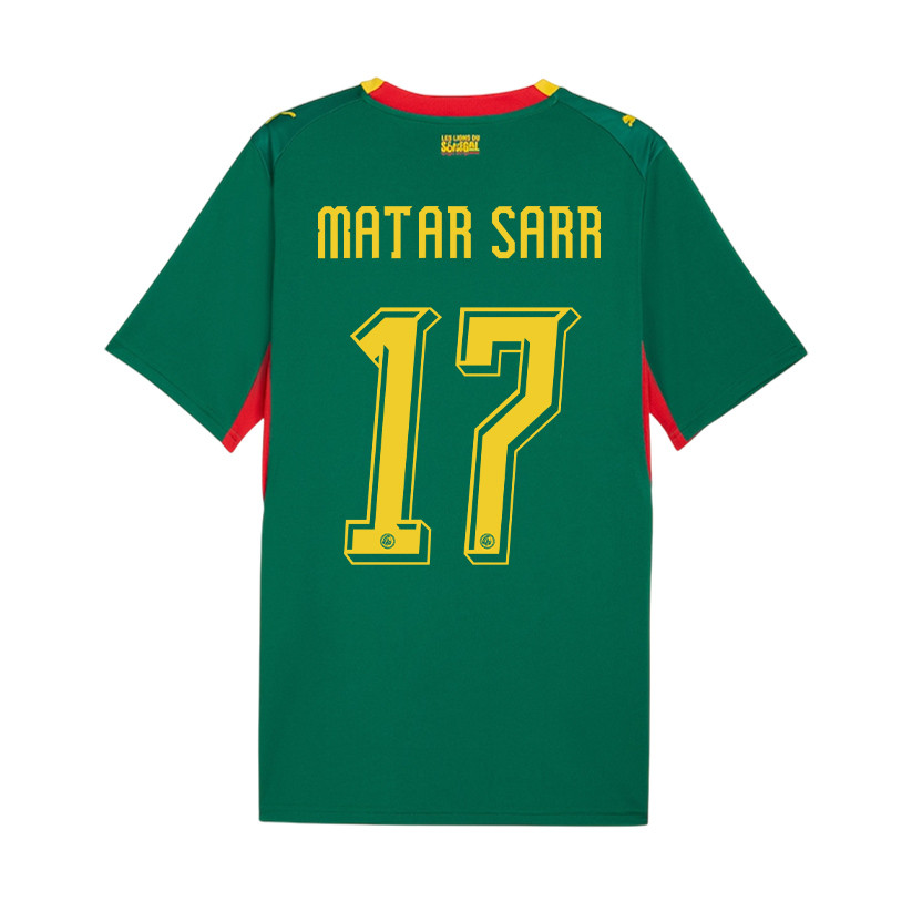 Pape Matar Sarr 17 Youth Senegal National Team 2026 Away Jersey - Green - Jersey Teams