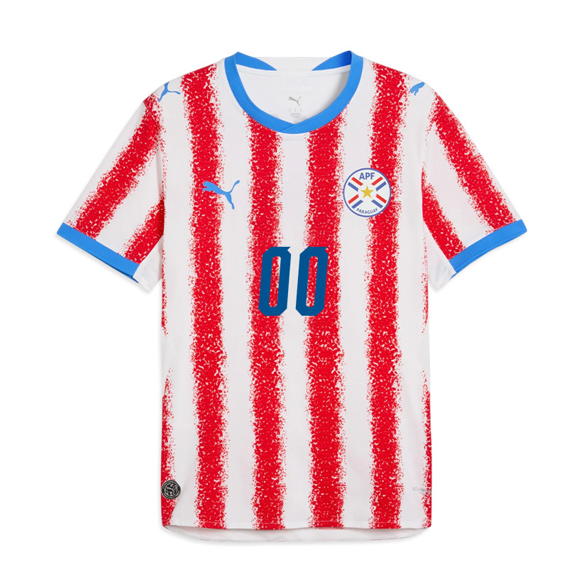 Paraguay National Team 2026 Personalized Home Jersey - White/Red, Men - Jersey Teams