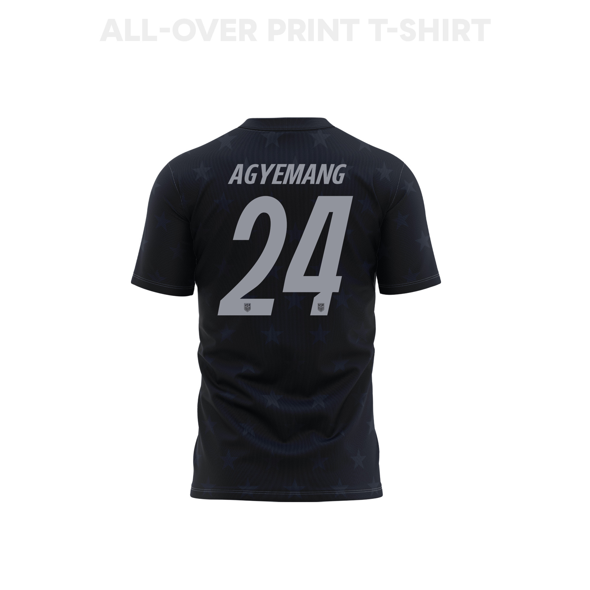 Patrick Agyemang 24 Youth USMNT 2026 Away 3D T-shirt Fully Printed – Black - Jersey Teams