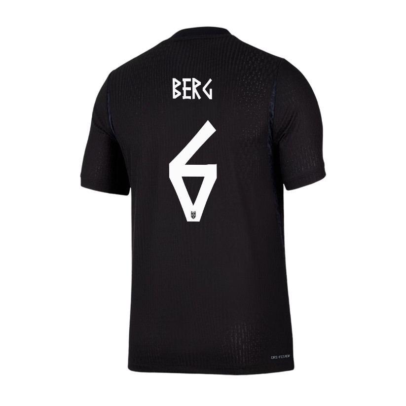 Patrick Berg 6 Norway National Team 2026 Away Jersey - Black, Men - Jersey Teams