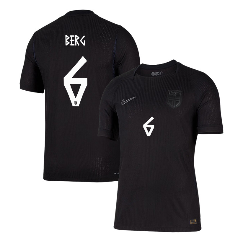 Patrick Berg 6 Norway National Team 2026 Away Jersey - Black, Men - Jersey Teams