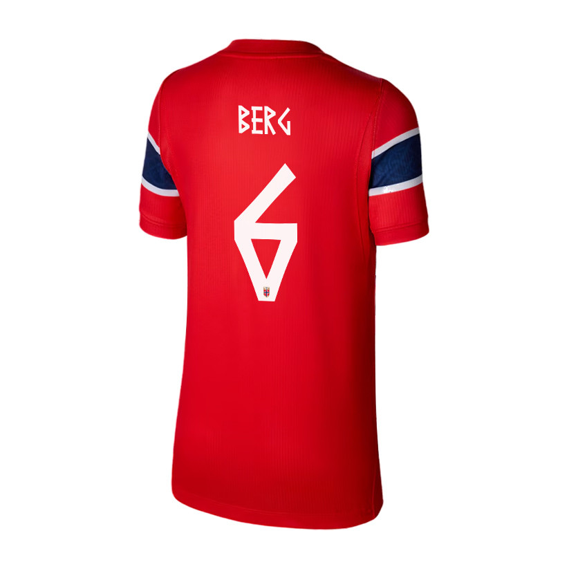 Patrick Berg 6 Youth Norway National Team 2026 Home Jersey - Red - Jersey Teams