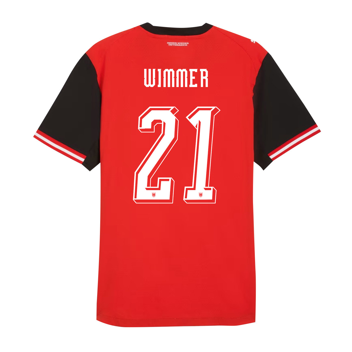 Patrick Wimmer 21 Austria National Team 2026 Home Jersey - Red, Men - Jersey Teams