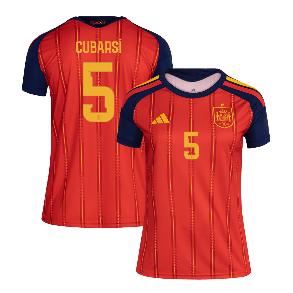 Pau Cubarsà 5 Women's Spain National Team 2026 Home Jersey - Red - Jersey Teams