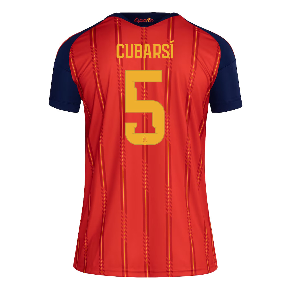 Pau Cubarsí 5 Women's Spain National Team 2026 Home Jersey - Red - Jersey Teams