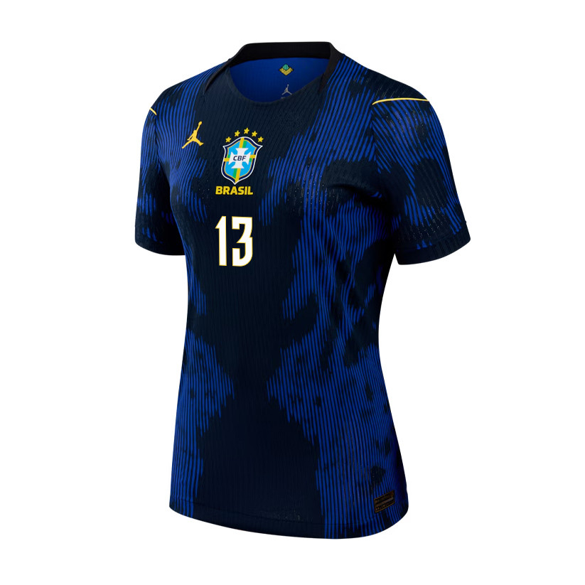 Paulo Henrique 13 Brazil National Team 2026 Women's Away Jersey - Blue - Jersey Teams