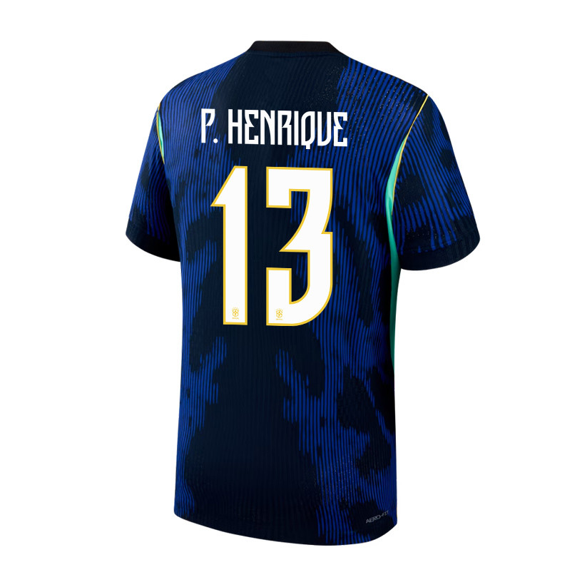 Paulo Henrique 13 Brazil National Team 2026 x World Cup Patch Away Jersey - Blue, Men - Jersey Teams