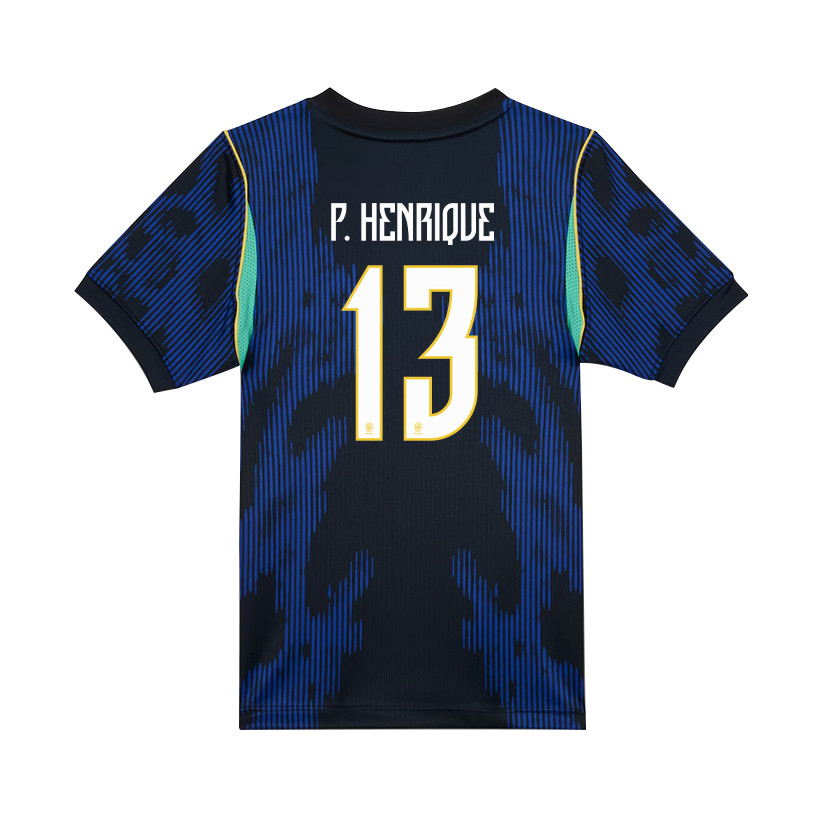 Paulo Henrique 13 Brazil National Team 2026 Youth Away Jersey - Blue - Jersey Teams