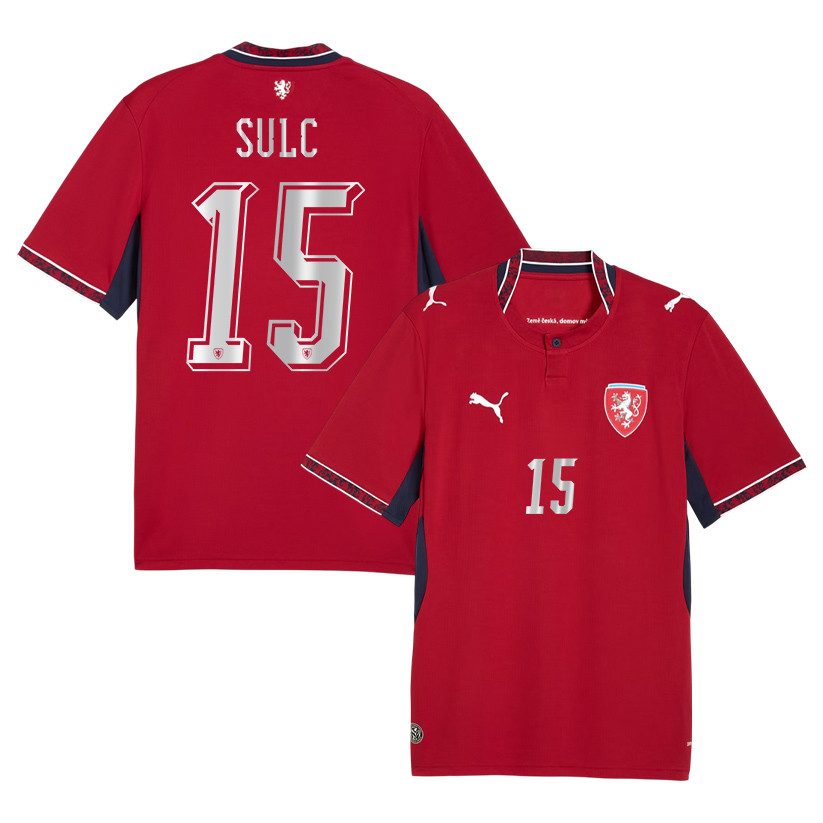 Pavel Sulc 15 Czech Republic National Team 2026 Home Jersey - Red, Men - Jersey Teams