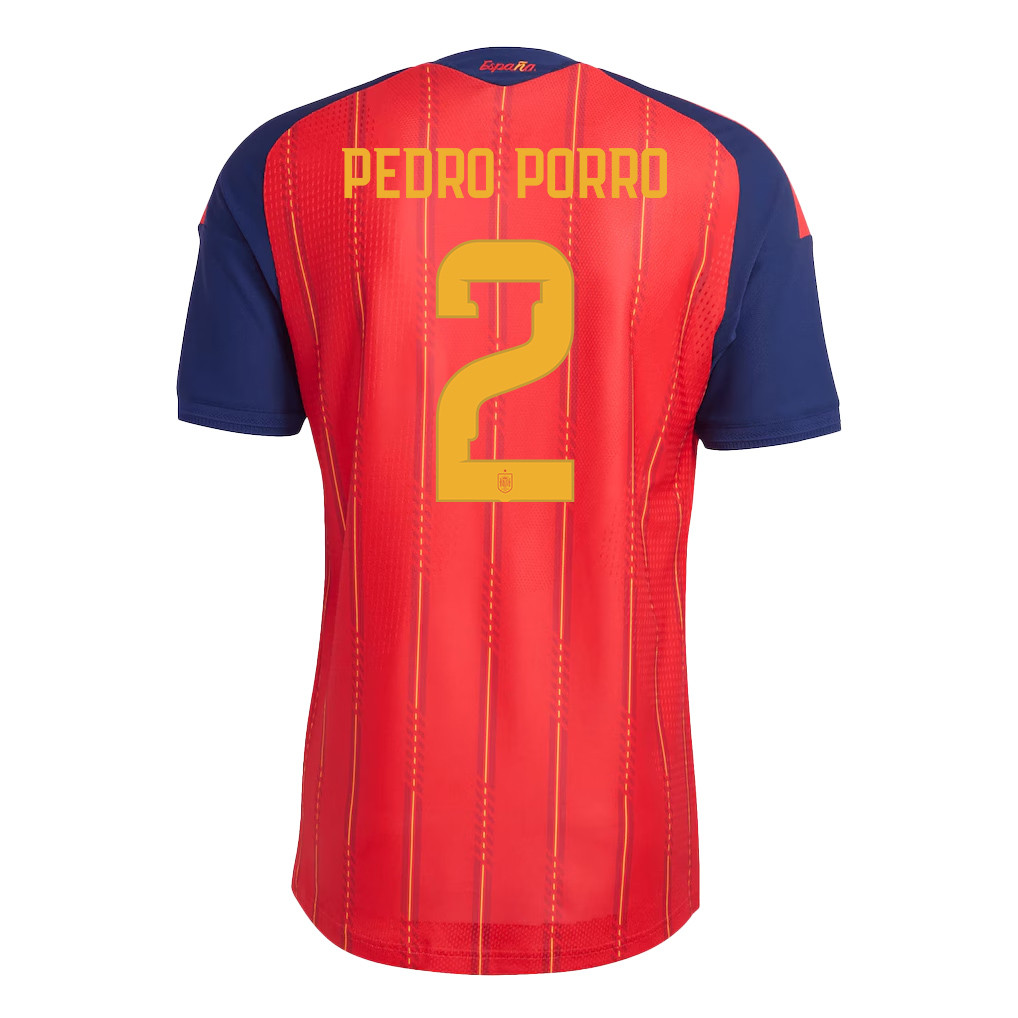 Pedro Porro 2 Spain National Team 2026 Home Jersey - Red, Men - Jersey Teams