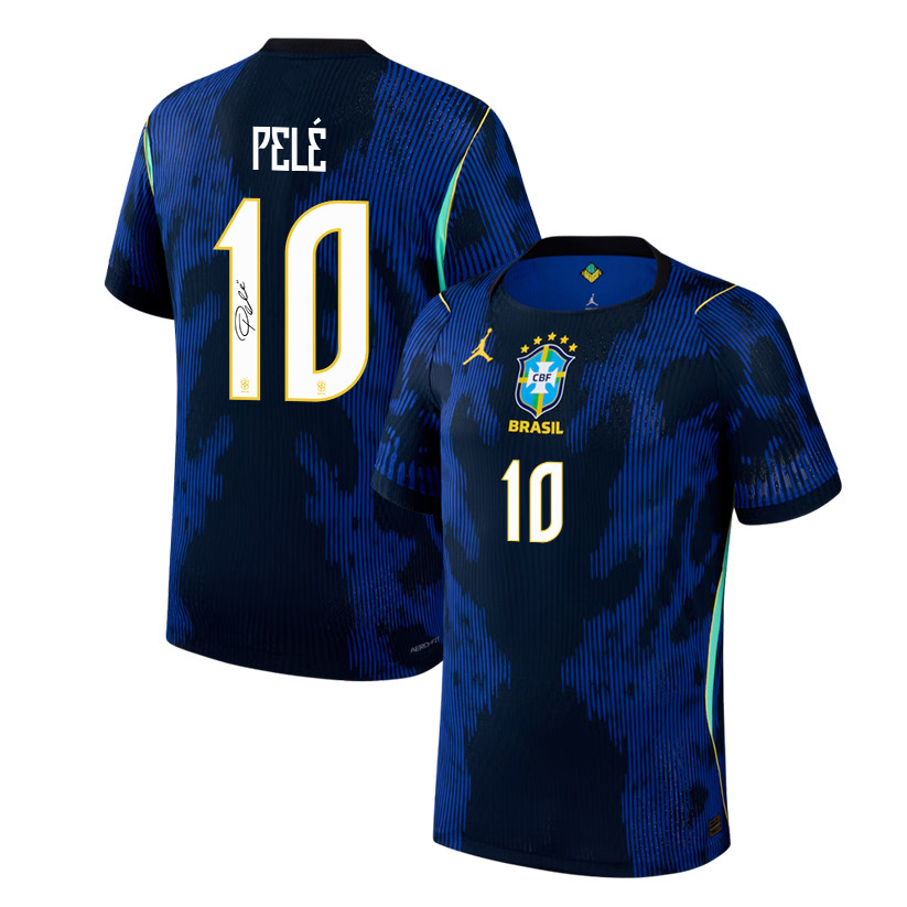 Pelé 10 Legend Signature Brazil National Team 2026 Away Jersey - Blue, Men - Jersey Teams