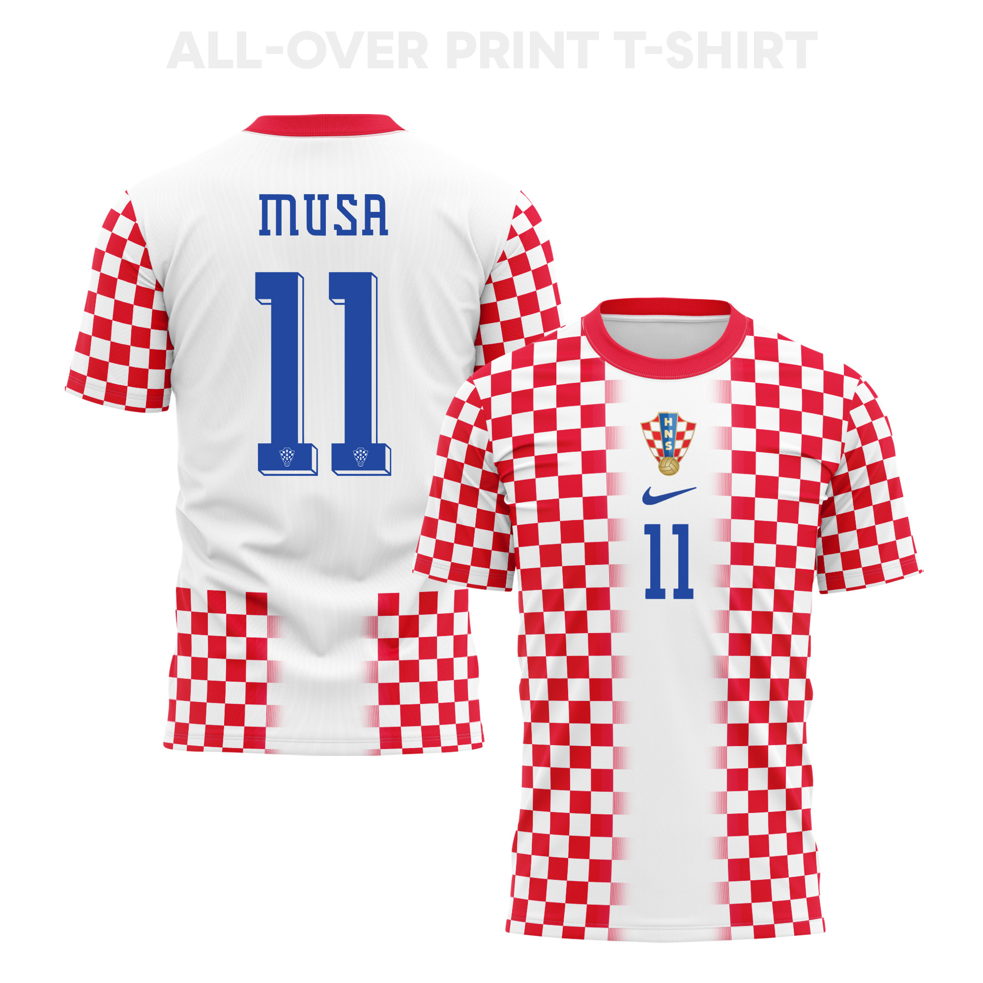 Petar Musa 11 Croatia 2026 Home 3D T-Shirt Fully Printed – Unisex, White - Jersey Teams