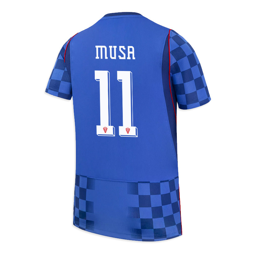 Petar Musa 11 Youth Croatia National Team 2026 Away Jersey - Blue - Jersey Teams
