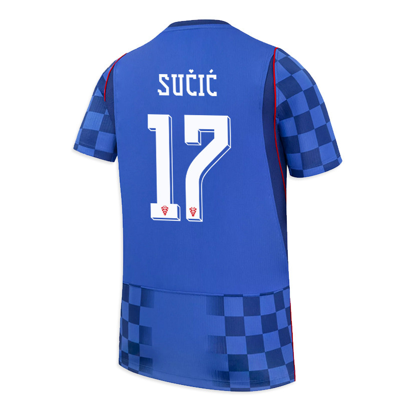 Petar Sučić 17 Youth Croatia National Team 2026 Away Jersey - Blue - Jersey Teams