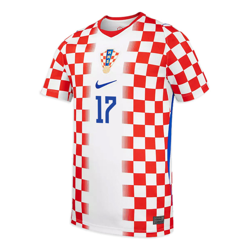 Petar Sučić 17 Youth Croatia National Team 2026 Home Jersey - White/ Red - Jersey Teams