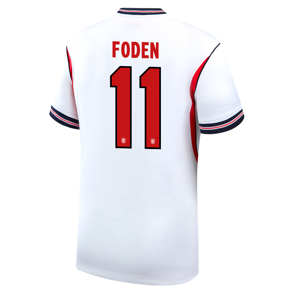 Phil Foden 11 England National Team 2026 x World Cup Patch Home Jersey - White, Men - Jersey Teams