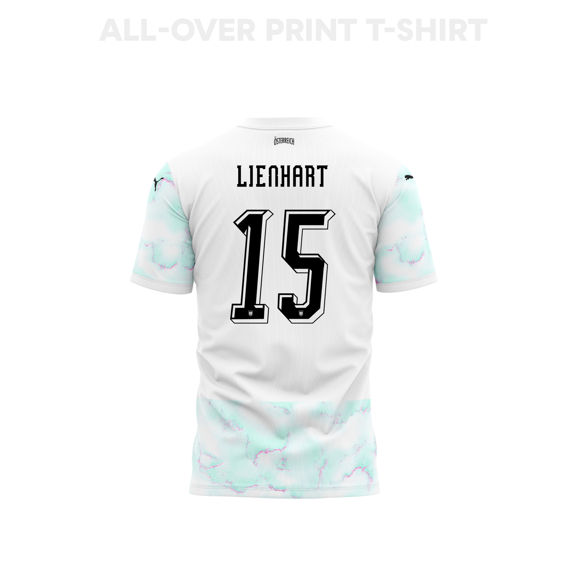 Philipp Lienhart 15 Austria 2026 Away 3D T-Shirt Fully Printed – Unisex, White - Jersey Teams
