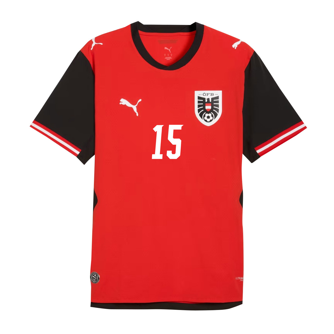 Philipp Lienhart 15 Austria National Team 2026 Home Jersey - Red, Men - Jersey Teams