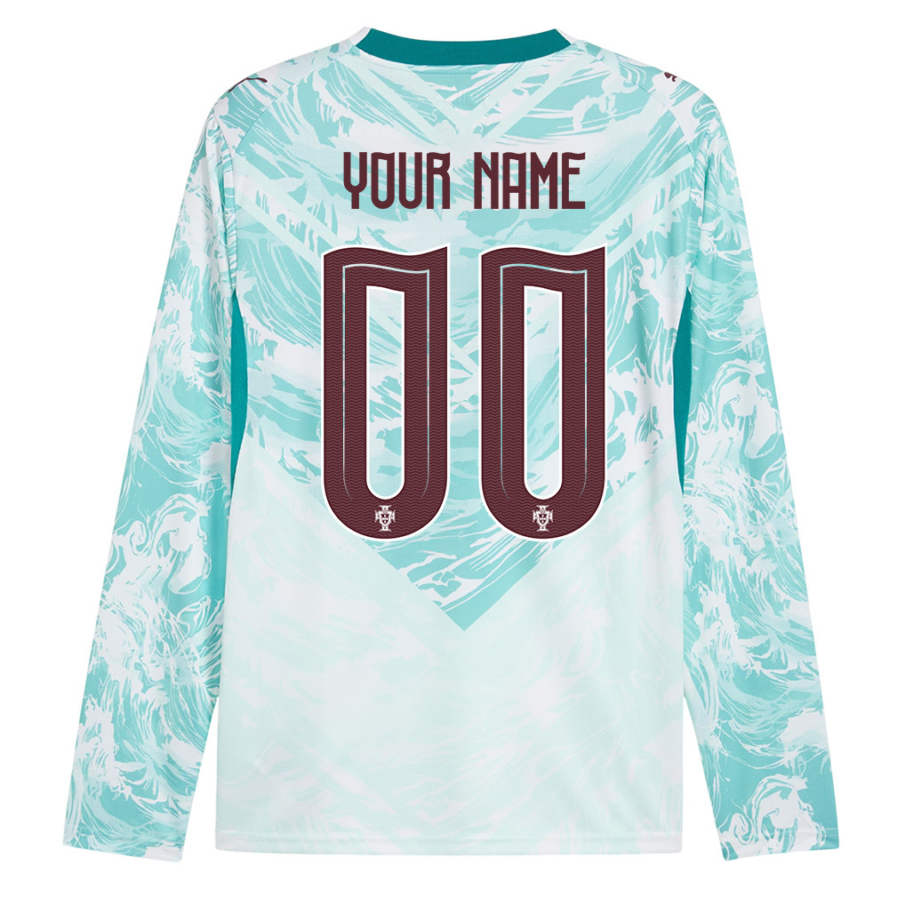Portugal National Team 2026 Away Long Sleeve Jersey - Personalized - White - Jersey Teams