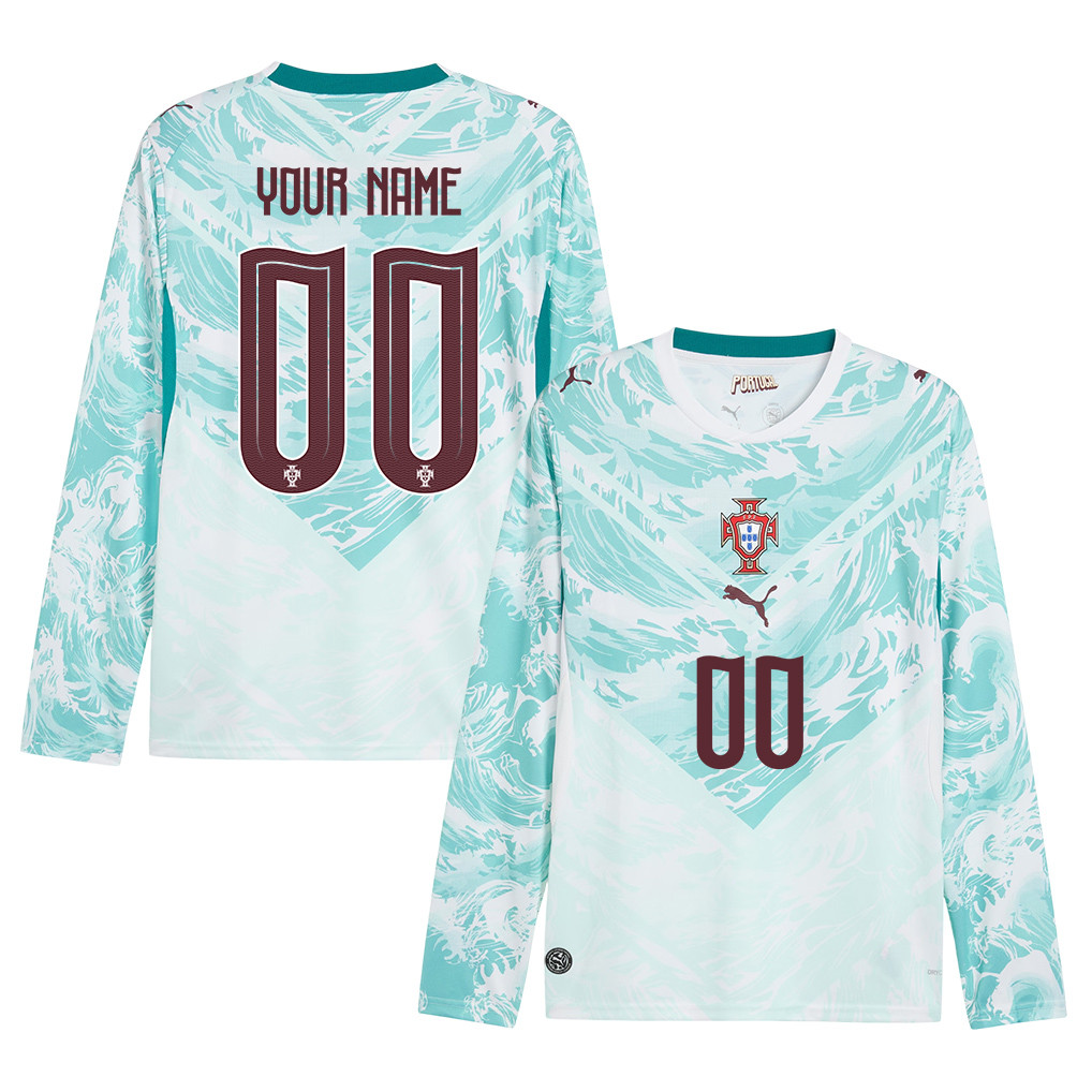 Portugal National Team 2026 Away Long Sleeve Jersey - Personalized - White - Jersey Teams