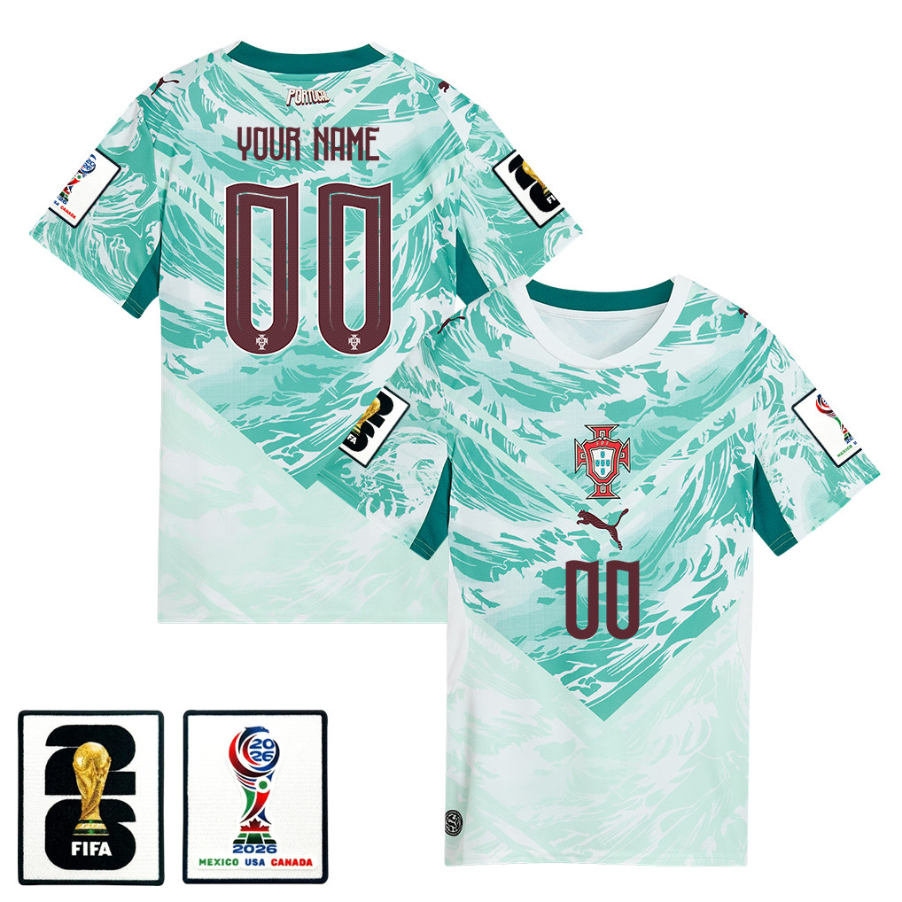 Portugal National Team 2026 Women’s Away Jersey – Personalized – White – Jersey Teams