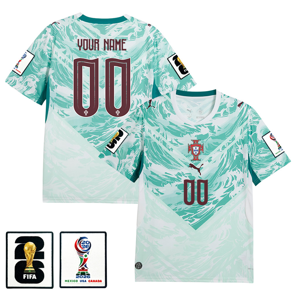 Portugal National Team 2026 x World Cup Patch Away Jersey - Personalized - White, Men - Jersey Teams