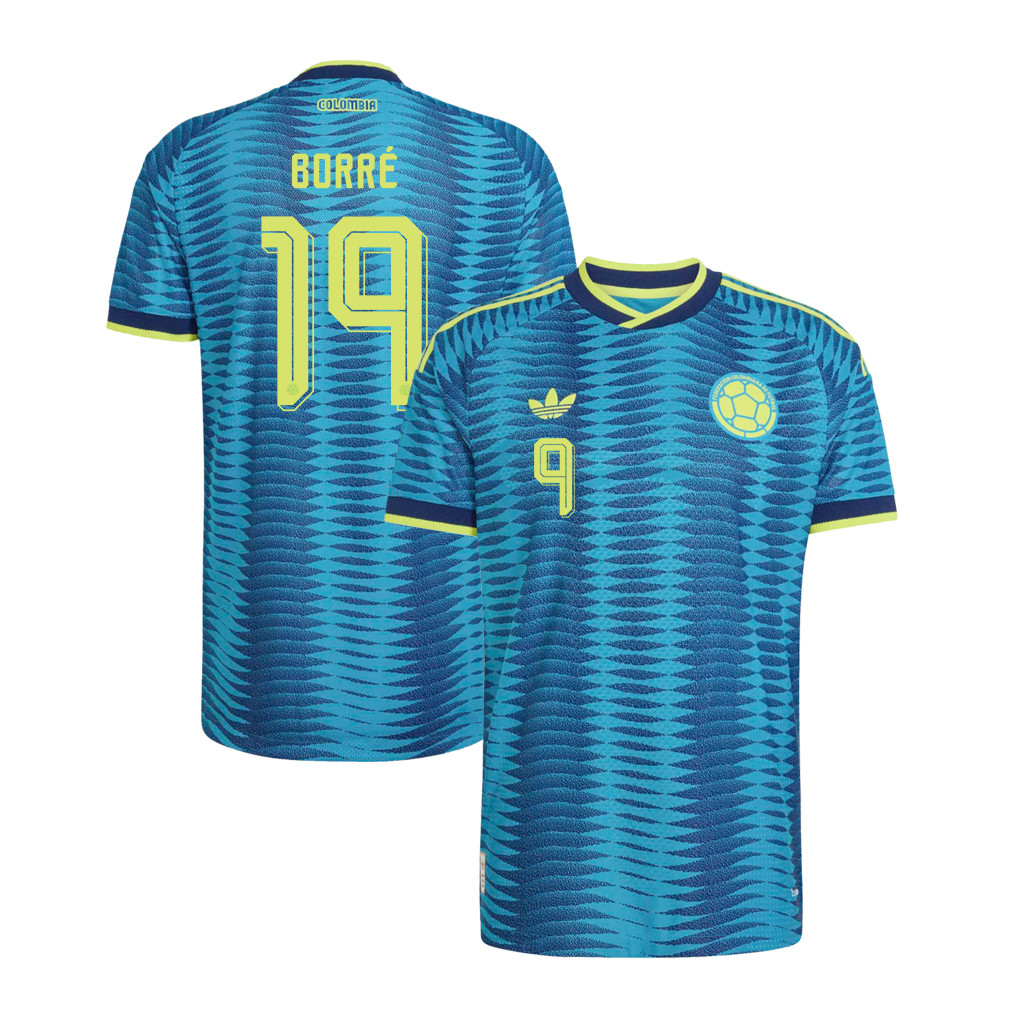 Rafael Borré 19 Colombia National Team 2026 Away Jersey - Turquoise, Men - Jersey Teams