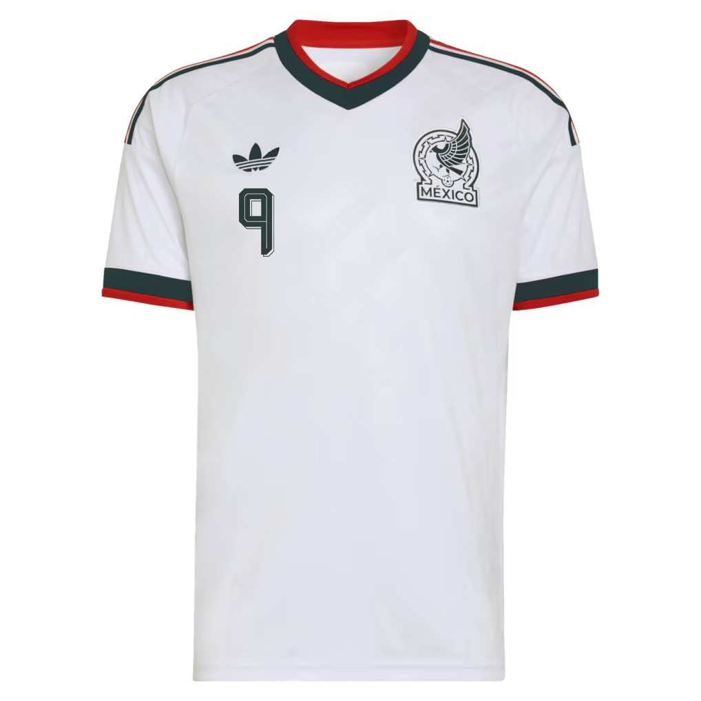 Raúl Jiménez 9 Mexico National Team 2026 x World Cup Patch Away Jersey - White, Men - Jersey Teams