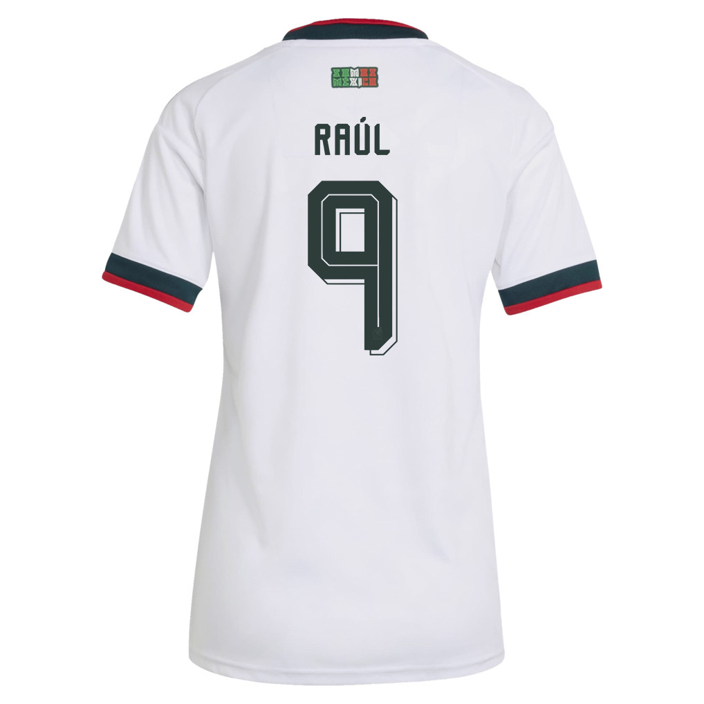 Raúl Jiménez 9 Women's Mexico National Team 2026 Away Jersey - White - Jersey Teams