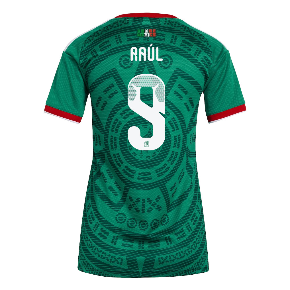 Raúl Jiménez 9 Women's Mexico National Team 2026 Home Jersey - Green - Jersey Teams