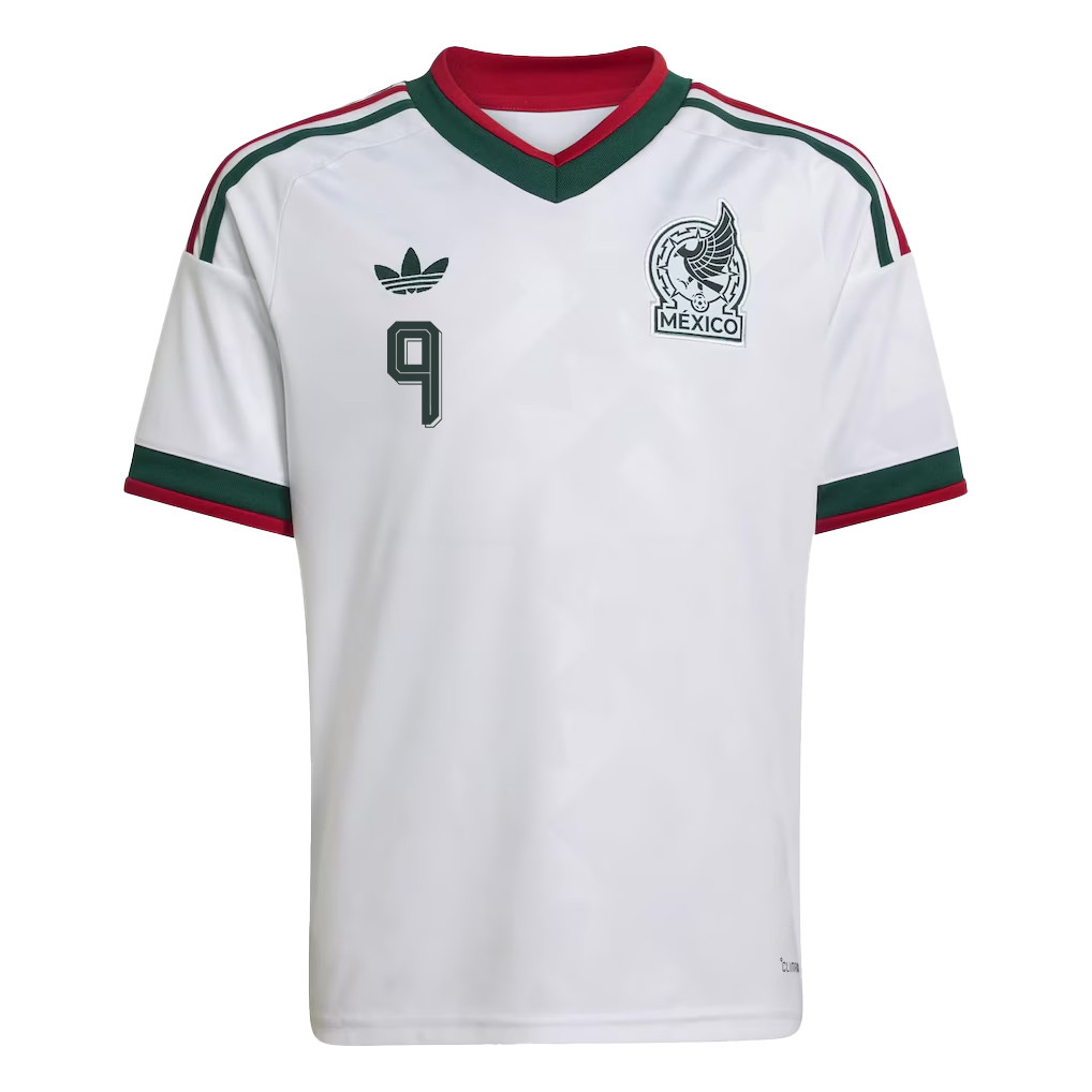 Raúl Jiménez 9 Youth Mexico National Team 2026 Away Jersey - White - Jersey Teams