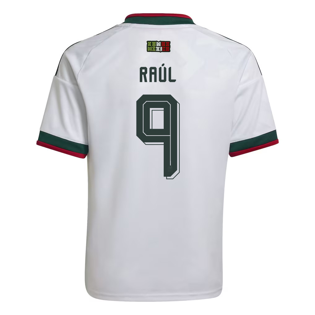 Raúl Jiménez 9 Youth Mexico National Team 2026 Away Jersey - White - Jersey Teams