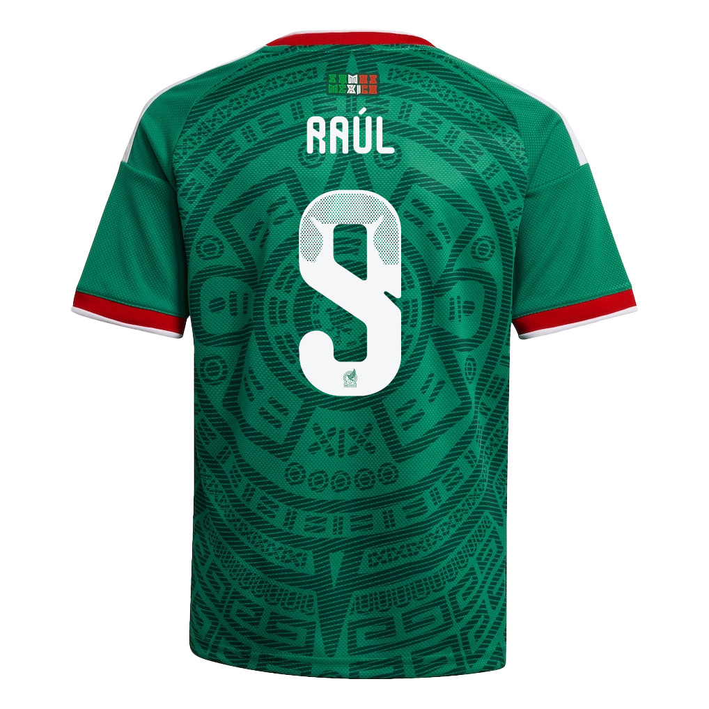Raúl Jiménez 9 Youth Mexico National Team 2026 Home Jersey - Green - Jersey Teams