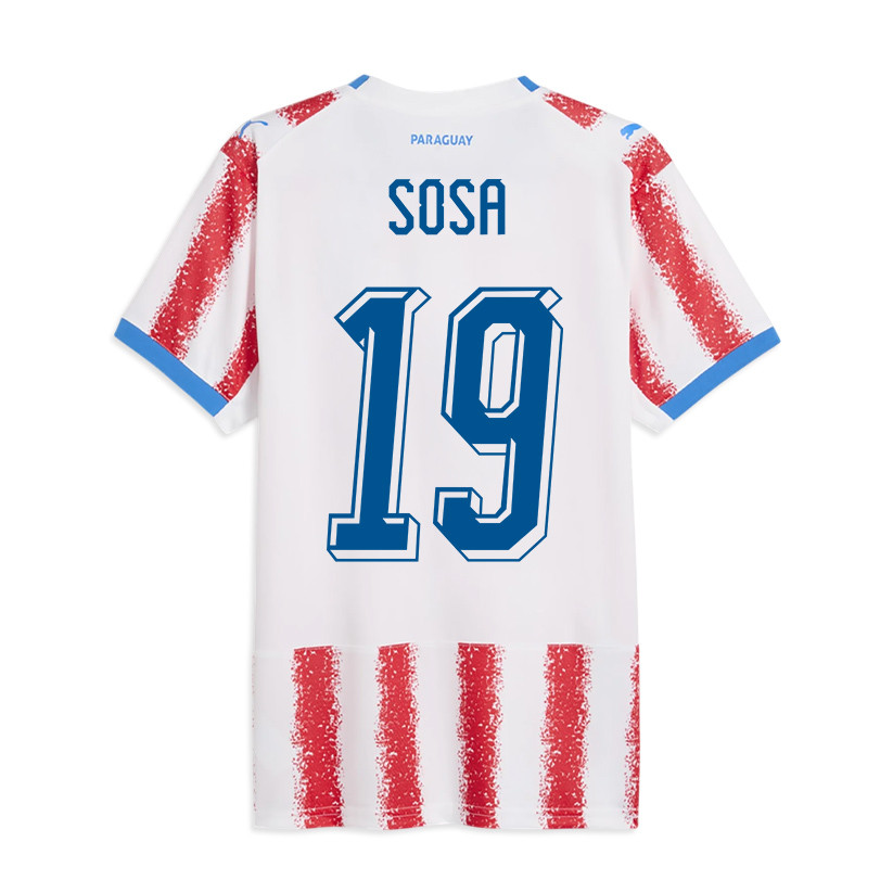 Ramón Sosa 19 Youth Paraguay National Team 2026 Home Jersey - White/Red - Jersey Teams