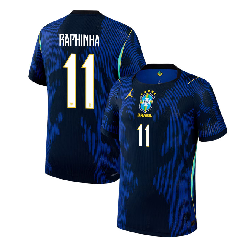 Raphinha 11 Brazil National Team 2026 Away Jersey - Blue, Men - Jersey Teams