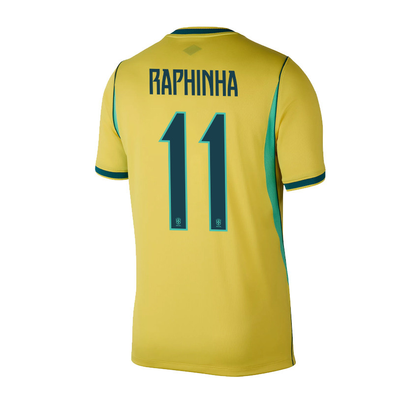 Raphinha 11 Brazil National Team 2026 x World Cup Patch Home Jersey - Yellow, Men - Jersey Teams