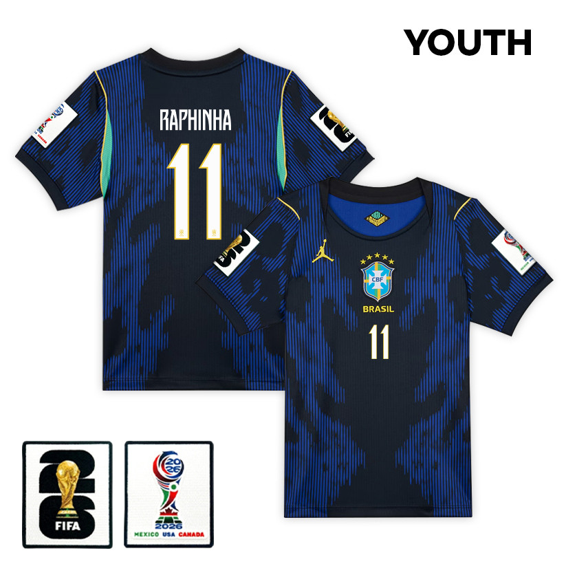 Raphinha 11 Brazil National Team 2026 Youth Away Jersey – Blue – Jersey Teams