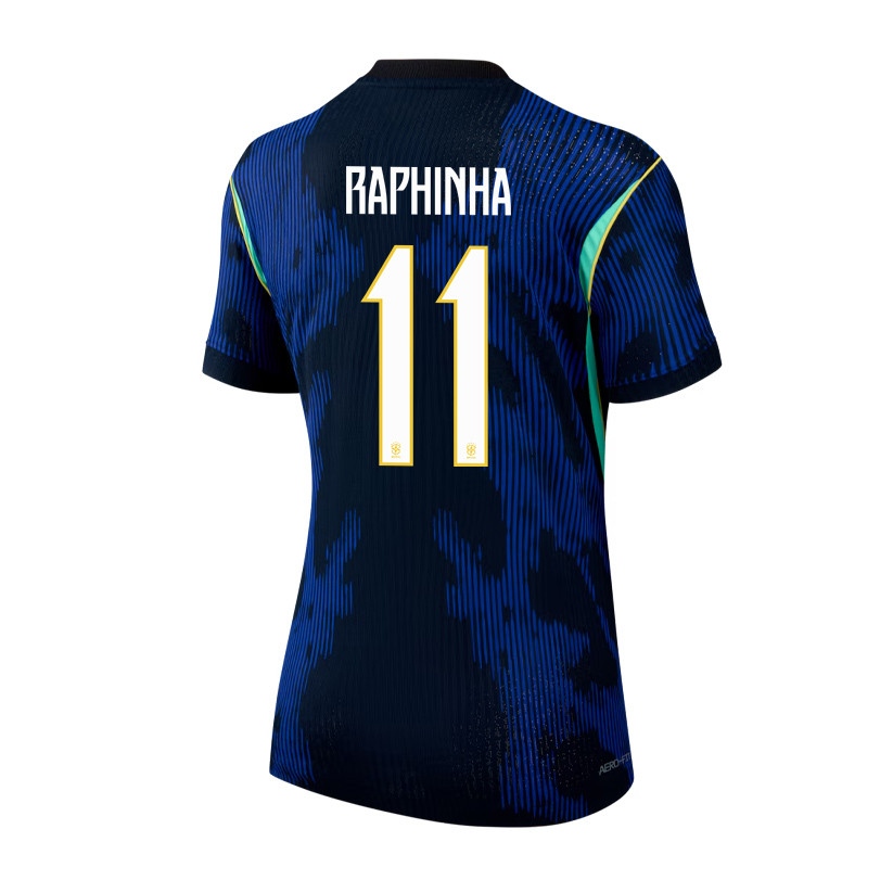 Raphinha 11 Women's Brazil National Team 2026 Away Jersey - Blue - Jersey Teams