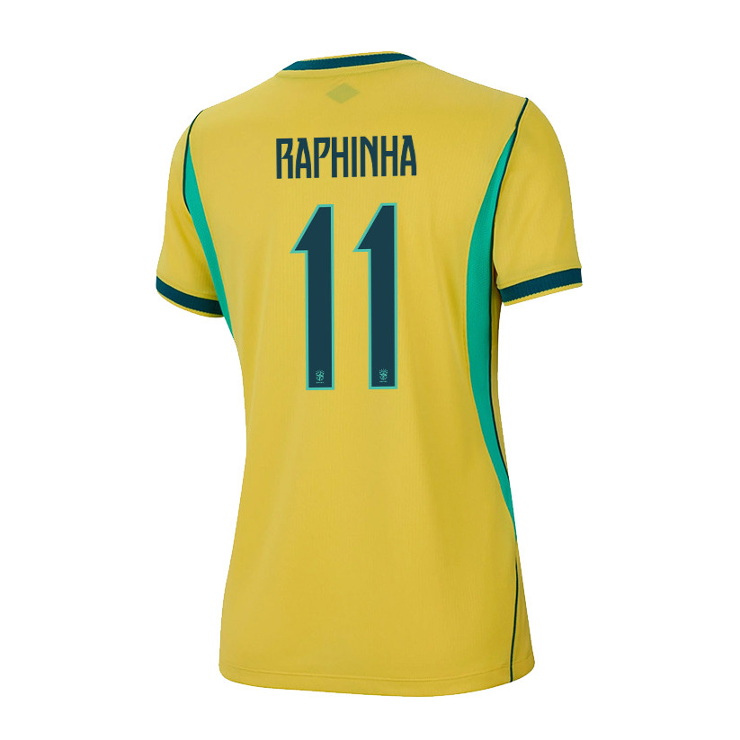 Raphinha 11 Women's Brazil National Team 2026 Home Jersey - Yellow - Jersey Teams