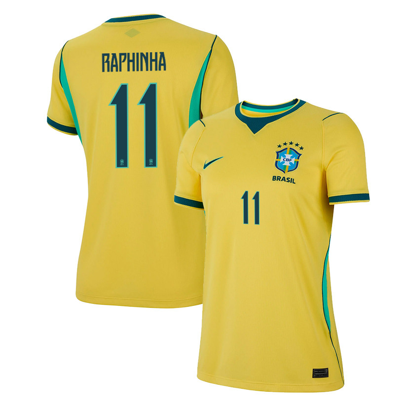 Raphinha 11 Women's Brazil National Team 2026 Home Jersey - Yellow - Jersey Teams
