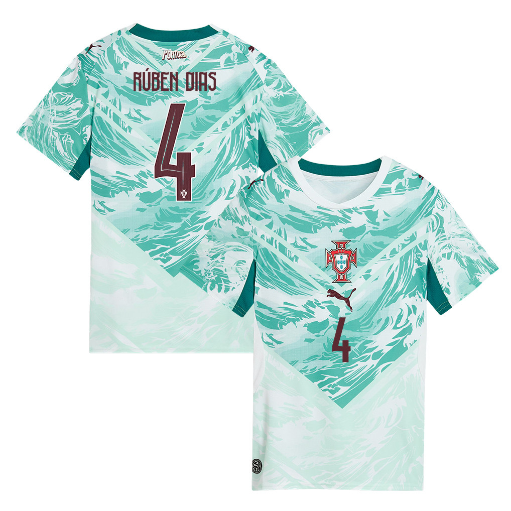 Rúben Dias 4 Portugal National Team 2026 Women's Away Jersey - White - Jersey Teams