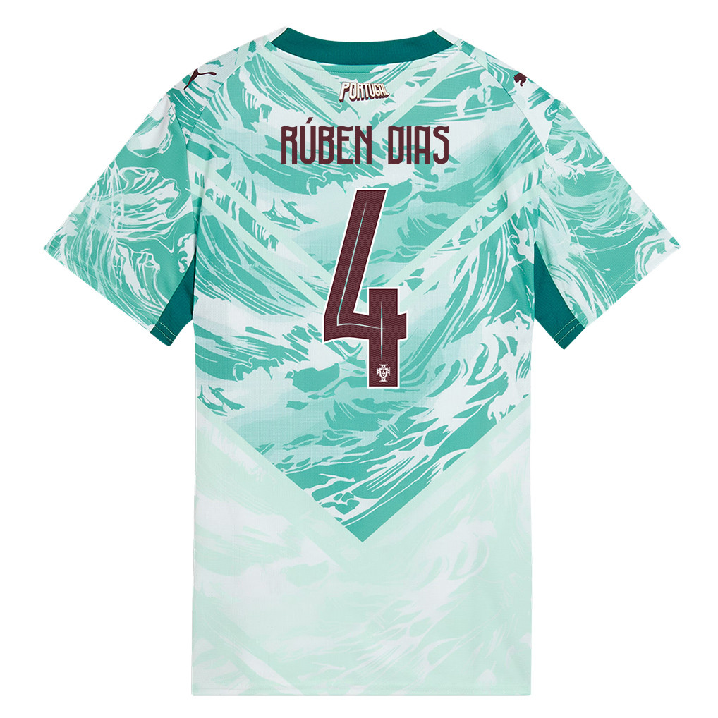 Rúben Dias 4 Portugal National Team 2026 Women's Away Jersey - White - Jersey Teams