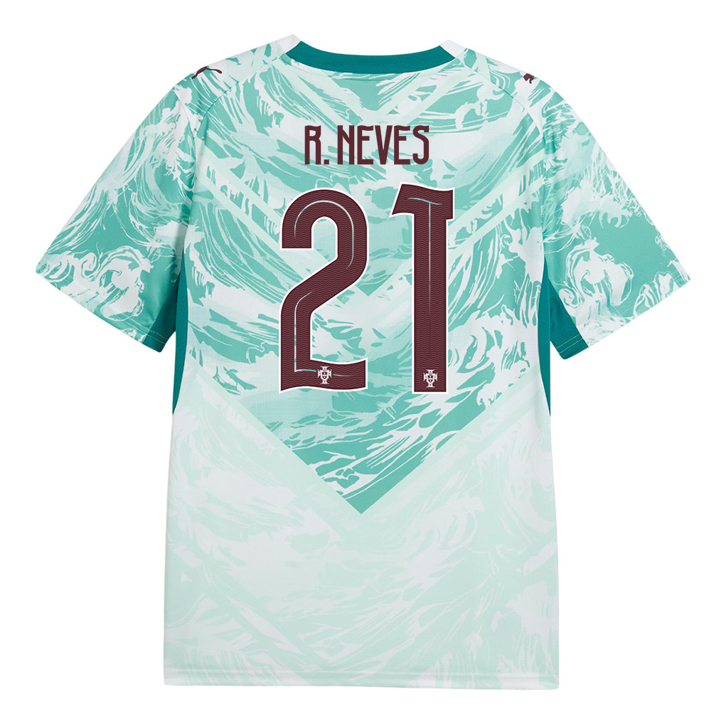 Rúben Neves 21 Portugal National Team 2026 Away Jersey - White, Men - Jersey Teams